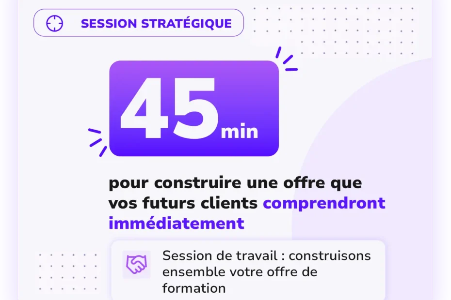 Session de travail pour construire votre offre de formation