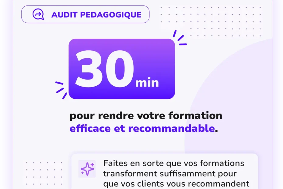 audit pédagogique 30mn